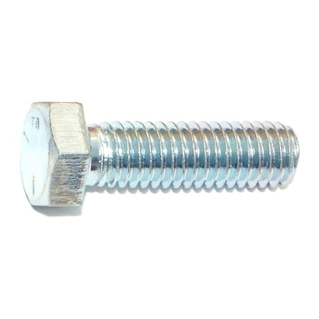 Midwest Fastener Grade 5, 3/8"-16 Hex Head Cap Screw, Zinc Plated Steel, 1-1/4 in L, 10 PK 60183